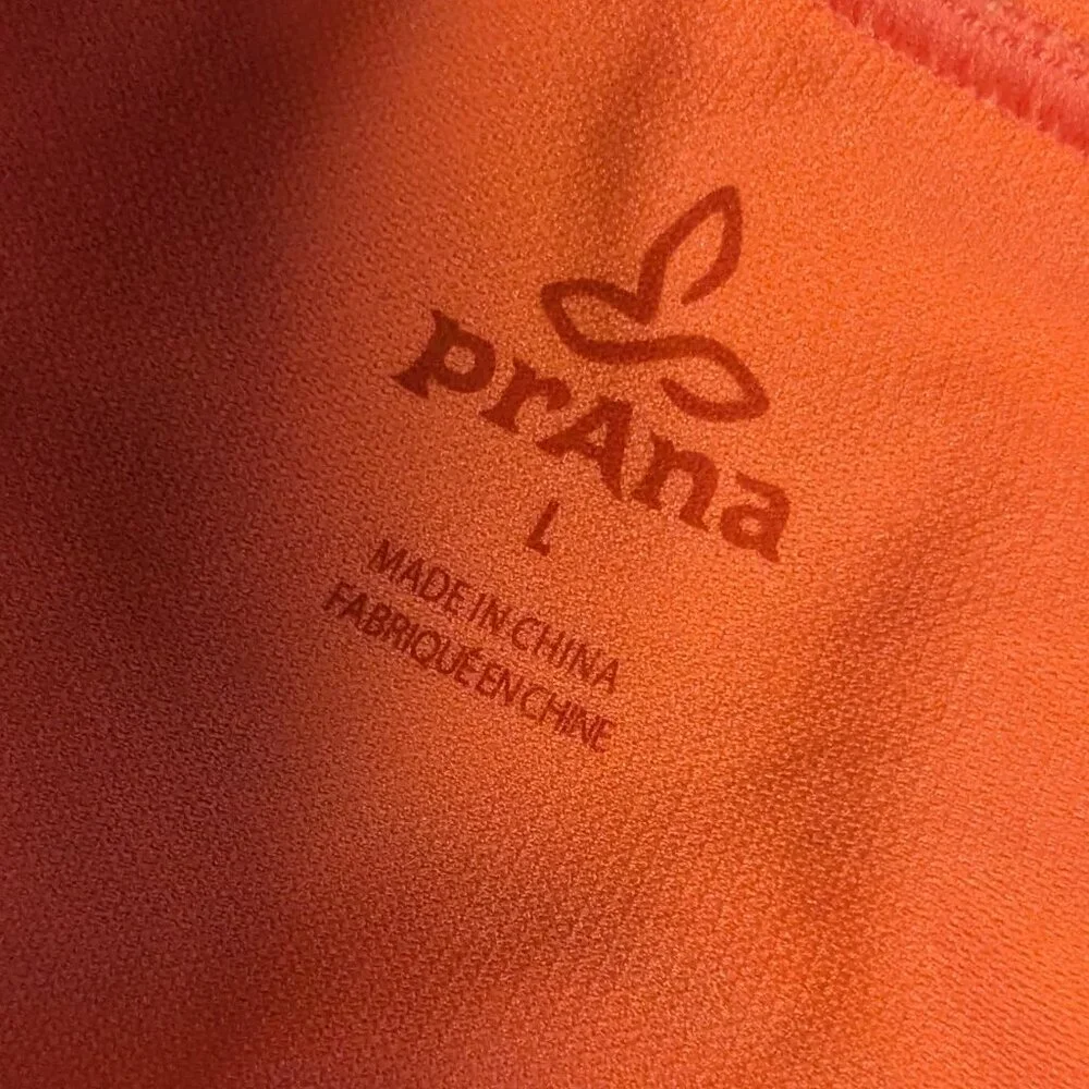 Prana Ramba Bikini Bottom Peach Bonita Swim Boho Print Mid Rise Full Seat Large‎